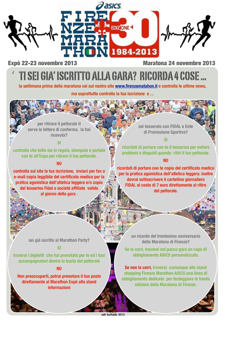 Firenze Marathon 24 Novembre 2013